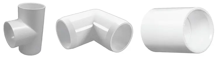 PVC connectors you will need in addition to the actual piping