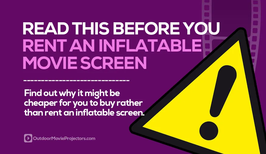 Inflatable movie screen rental prices near me
